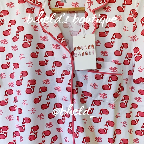 Roller Rabbit Moby The Whale Polo Pajamas in Pink Size Small S Brand New NWT - Picture 8 of 17